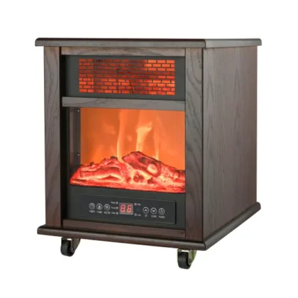 AGL-01KC Indoor Infrared Fireplace Heater Walnut